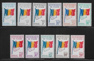 Chad o1-o11 1966-71 Officials set MNH c.v. $9.15