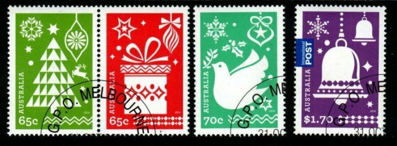 AUSTRALIA SG4284/7 2014 CHRISTMAS FINE USED