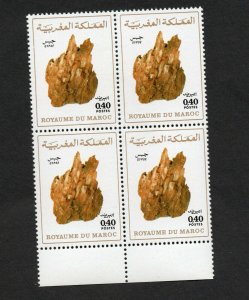 1980- Morocco - Maroc- Minerals - Roche minérale- Block of 4 -Compl.set 1v.MNH** 