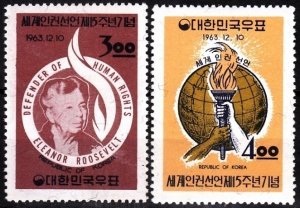 KOREA SOUTH 1963 Human Rights Declaration - 15. Complete set, MNH