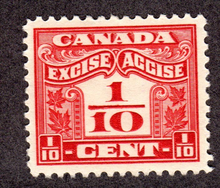 CANADA  Revenue Stamp  Excise Tax  # FX34  MH  Lot 200546 -01