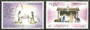 St Vincent 591-592, mint, hinged, high values. 1977.  (S1329)