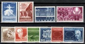 Denmark #401-10 F-VF Unused CV $5.25 (X2642)