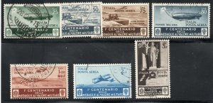 Italy - Sc# C66 - C72 Used (C68 MH) - Zeppelins          /           Lot 0124053