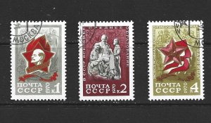 RUSSIA - 1970 SOVIET GENERAL EDUCATION - SCOTT 3765 TO 3767 - USED