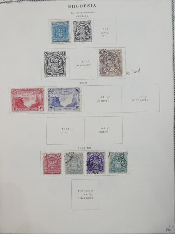 EDW1949SELL : RHODESIA Comprehensive Mint & Used collection on pages. Cat $2734