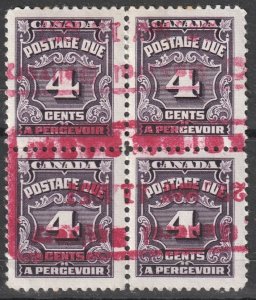 Canada Postage Due Block SC# J17 Used VF  (677)