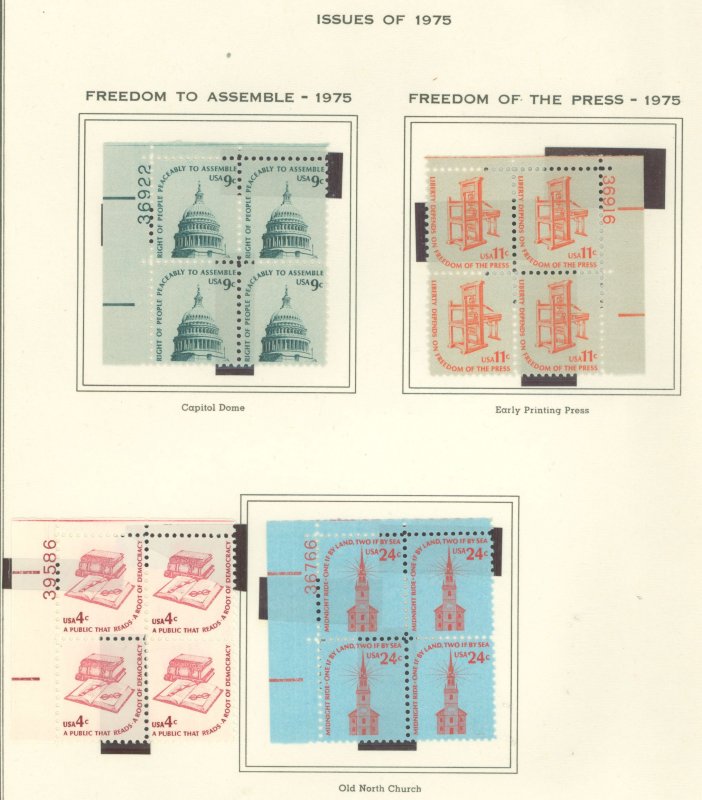 United States #1585/1603 Mint (NH) Plate Block