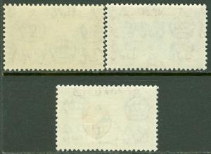 EDW1949SELL : SARAWAK 1950 Scott #192-194 High Values VF Mint NH Catalog $93.00.