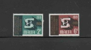 MALTA #398-399 1969 ILO EMBLEMS MINT VF NH O.G