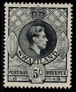 SWAZILAND GVI SG37a, 5s grey, M MINT. Cat £60.