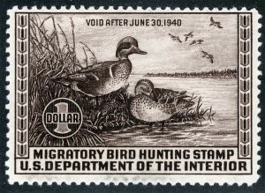 US Sc RW6 Chocolate $1.00 Original Gum Very Light Hinge Mark 