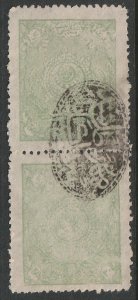 Afghanistan 1924 Sc 219 pair used foreign mail handstamp