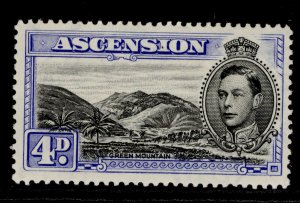 ASCENSION GVI SG42c, 4d black & ultramaine, LH MINT. Cat £17. PERF 13½