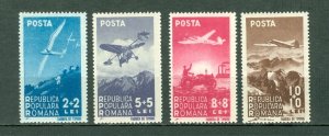 ROMANIA 1948 AVIATION #B388-391 PART SET MINT $8.75