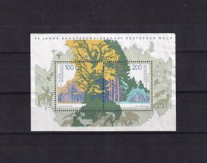 SA10a Germany 1997 50th Anniv Society of Protection German Woods minisheet used