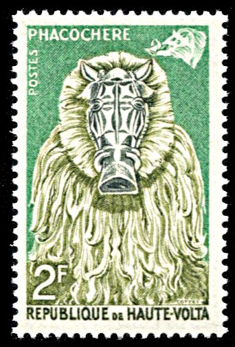 Upper Volta 75, MNH, Wart Hog Mask