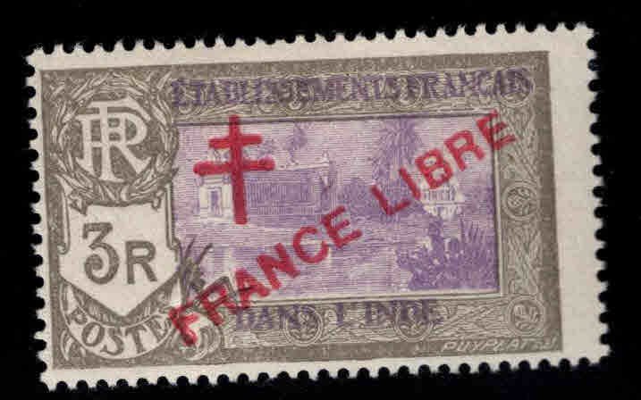 FRENCH INDIA  Scott 174 MH* France Libre  overprint