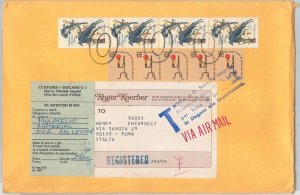 57362 - USA - POSTAL HISTORY: LARGE COVER to ITALY - TAXED on ARRIVAL 1982 birds