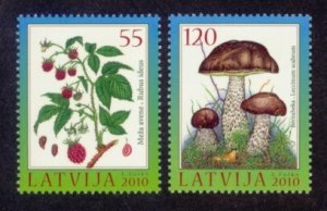 Latvia Sc# 767-8 MNH Berries & Mushrooms 2010