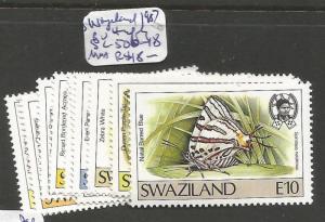 Swaziland 1987 Butterfly SC 506-18 MNH (4cwq)