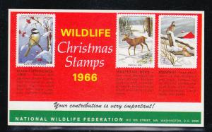 National Wildlife Fed. Booklet, Xmas stamps Wildlife 1966