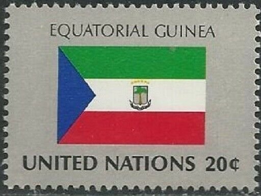 United Nations 353 New York Equatoria Guinea Flag 20c single MNH 1981