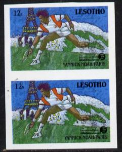 Lesotho 1988 Tennis Federation 12s (Yannick Noah) unmount...