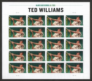 MALACK 4694 Forever Ted Williams Full Sheet, VF OG NH sheet4694