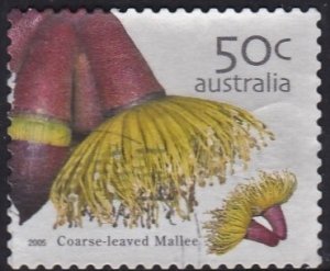 Australia 2005 Wildflowers-Coarse-leaf Malle 50c used - Sheet Stamp