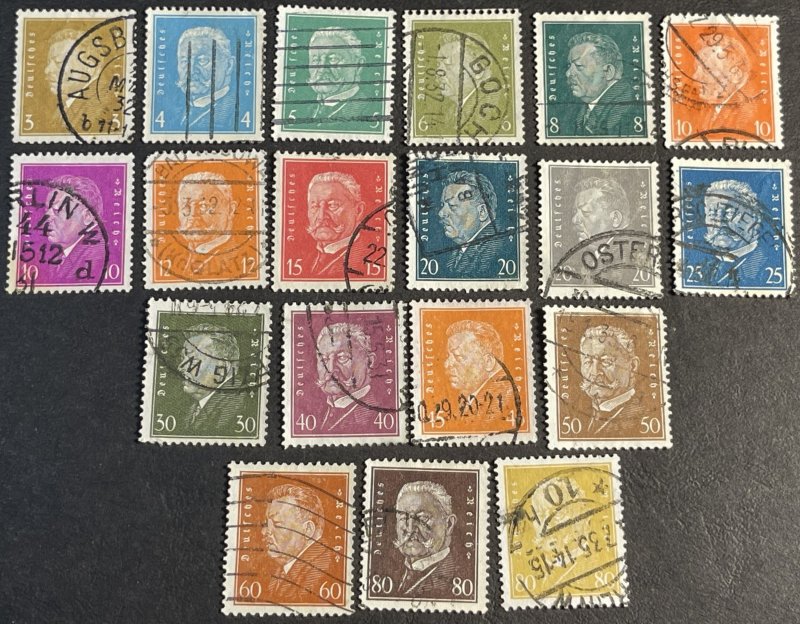 GERMANY # 366-384--USED--COMPLETE SET--1928-32