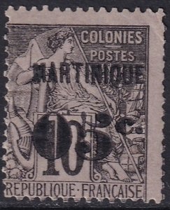 Martinique 1890 Sc 12 MH* partial gum