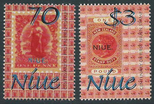 NIUE 2001 Stamp Centenary set MNH.........................................62431B