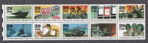 Block (10) 29c WWII 1943 Turning the Tide US 2765 MNH F-VF