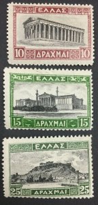 MOMEN: GREECE MI #315II,316I,317I 1927-35 MINT OG NH LOT #64767