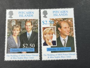 PITCAIRN ISLANDS # 505-506--MINT NEVER/HINGED----COMPLETE SET-----1999