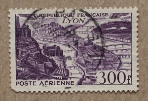 France 1949 300fr View of Lyon airmail. SEE NOTE. Scott C25, CV $9.00