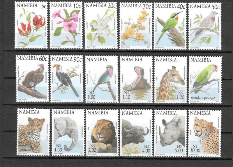 NAMIBIA 1997 SG 749/66 MNH Cat £12.50 