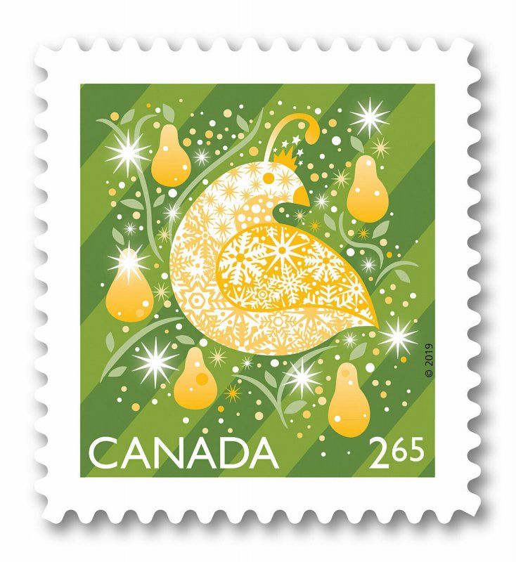 Canada 3203 Christmas Shiny & Bright Partridge $2.65 single MNH 2019