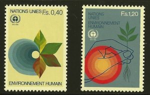 UN Scott #Geneva 107-08, Singles 1982 Complete Set FVF MNH