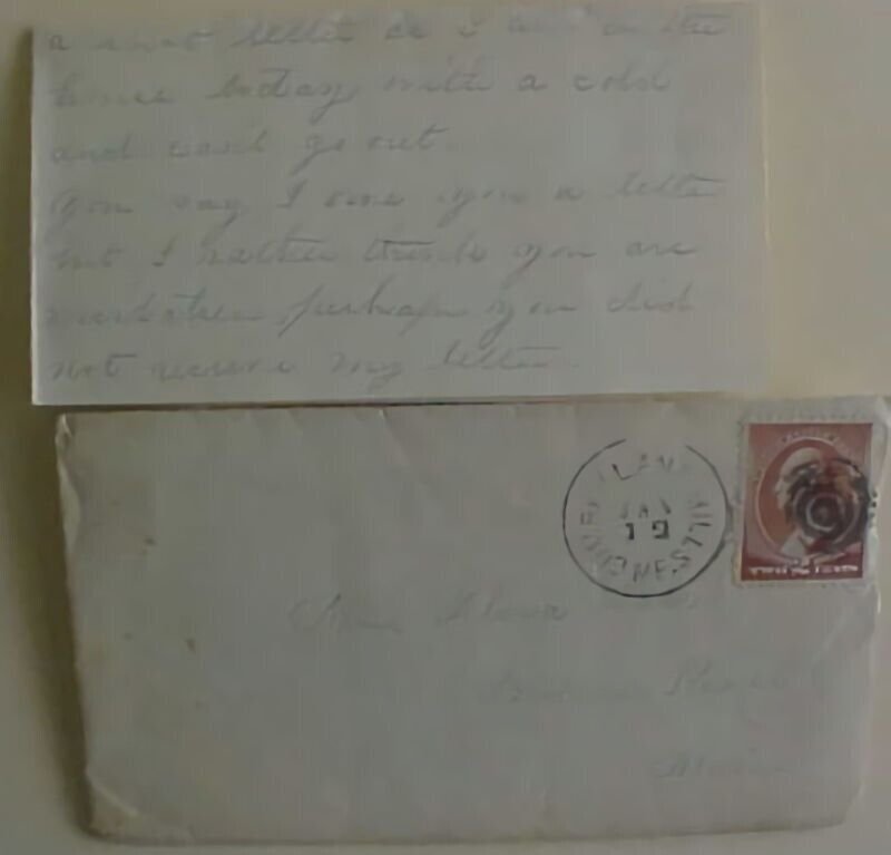 US LETTER IN 1884 CUMBERLAND MILLS ME COVER
