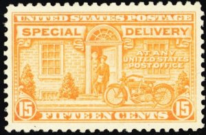 E13, Mint XF LH 15¢ Special Delivery CV $40.00 ** Stuart Katz