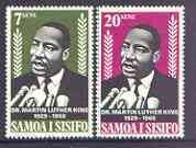 SAMOA - 1968 - Martin Luther King Commem - Perf 2v Set - Mint Never Hinged