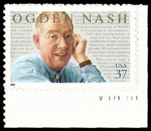 PCBstamps   US #3659 37c Ogden Nash, 2002, MNH, (6)