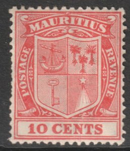 Mauritius Scott 172 - SG216, 1921 Arms 10c MH*