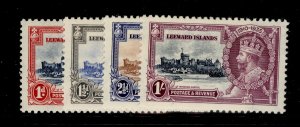 LEEWARD ISLANDS GV SG88-91, SILVER JUBILEE set, LH MINT. Cat £35.