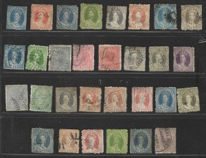 AUSTRALIA QUEENSLAND 1860-1900 COLLECTION OF 95 STAMPS ALL CLASSICS USED
