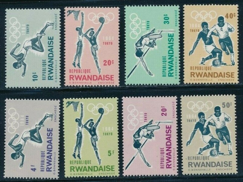 Rwanda - Tokyo Olympic Games MNH Sports Stamps Set (1964)