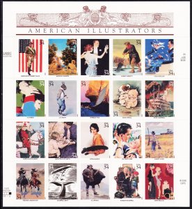 3502 Sheet of 20, MNH, (P# V22112)