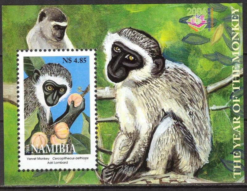 Namibia 2004 Animals Year of Monkey S/S MNH